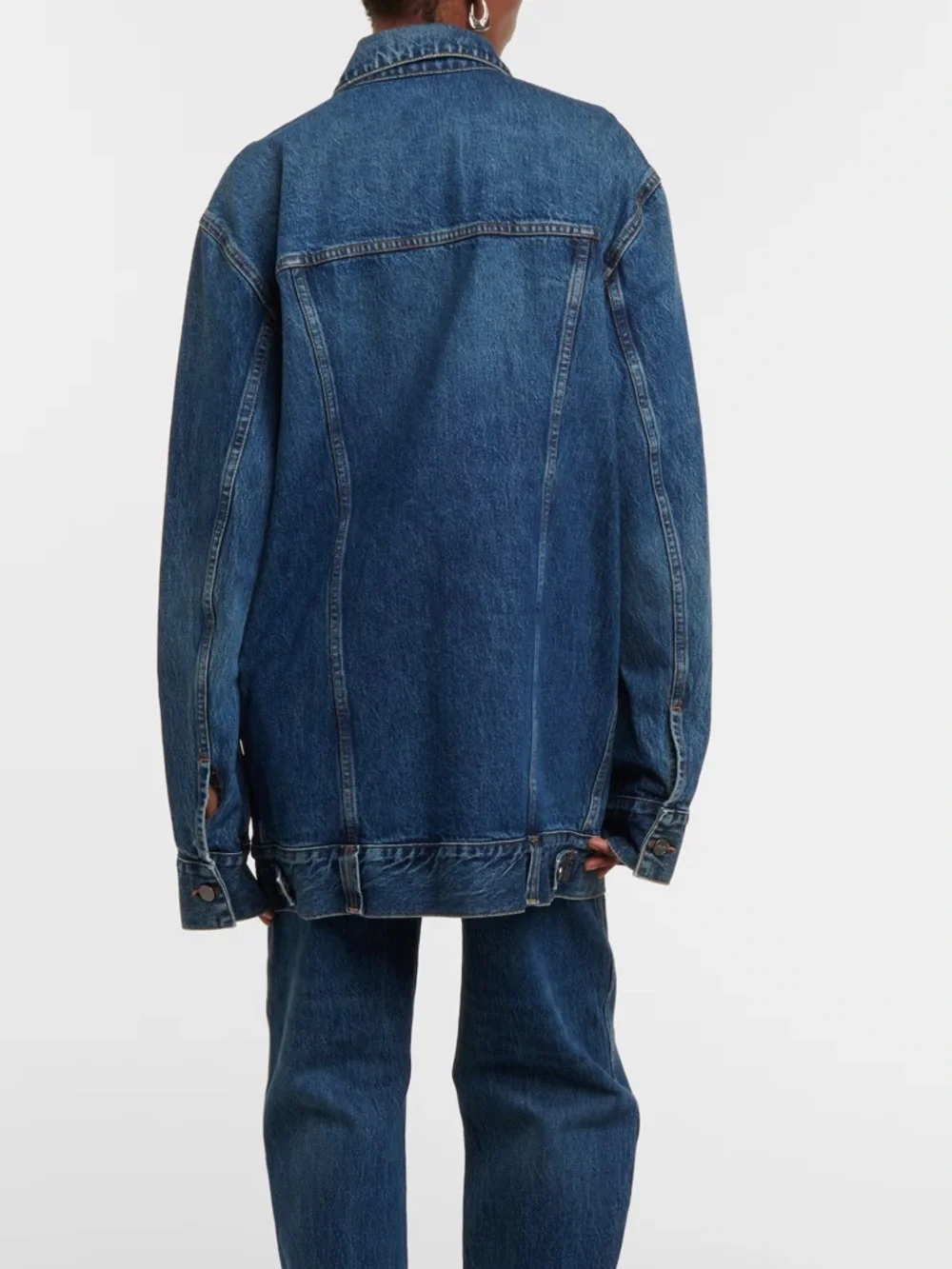 KHAITE Jean Jacket Oversized blue denim, size Medium - Picture 9 of 9